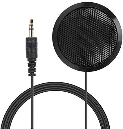 Topiky Conference Microphone, EY-510 3.5mm Portable Omnidirectional Computer Desktop Microphone for Conference Recording Video Meeting Call