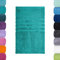 Lavea Badetuch 100x150cm - großes Badehandtuch zum einkuscheln, abtrocknen und als Strandhandtuch - 1x in Ozeanblau - 100% GOTS zertifizierte Bio-Baumwolle - Badetücher aus unserer Premium Serie Bali