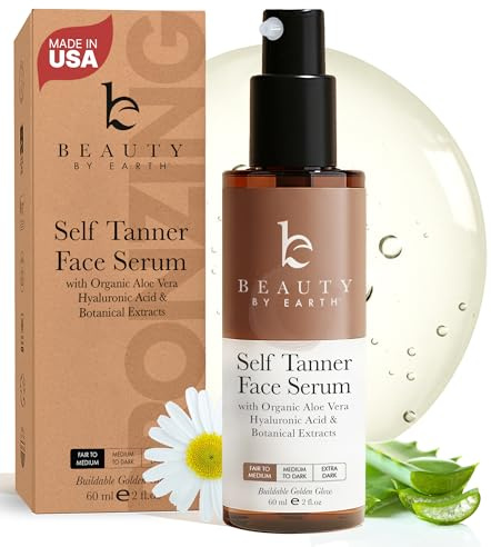 Face Tanner Serum - USA Made with Natural & Organic Ingredients