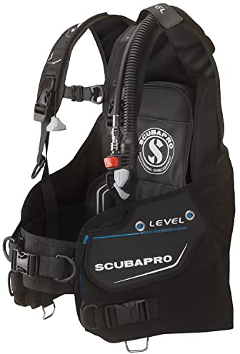 Scubapro Level 2022 M W/BPI Atemregler für Kaltwasser, Uni, Erwachsene, Schwarz, Einheitsgröße