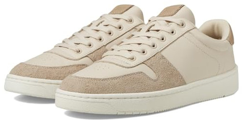 TOMS Trvl Lite Court Sneaker für Herren, Beigefarbenes Leder/Shaggy-Wildleder, 45 EU