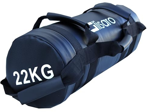 Lisaro Power Bag 7 & 22 kg – Premium Fitness Sandsack für Functional Training, Kraft- und Ausdauerworkouts, Nylon-Hülle mit verstärkten Nähten (22kg)