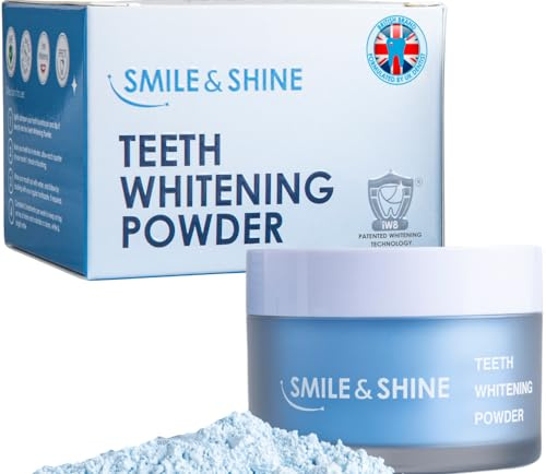 Teeth Whitening Powder Dentist Approved - 6 Month Supply | Targets Tea, Coffee, Wine & Smoking Stains | Enamel Safe - Powerful Stain Remover-Mint Flavor (Teeth Whitening Powder 30g)
