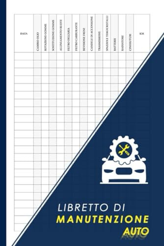Libretto di Manutenzione Auto: Registro per Tenere Traccia di Tagliandi, Riparazioni e Interventi di Manutenzione | 110 Schede con Tabelle Utili per Tutti i Veicoli e Modelli di Auto