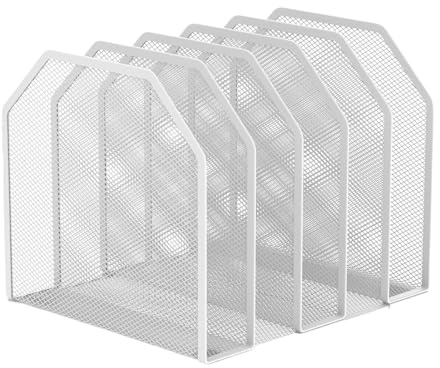 gifyym Mesh Metal File Holder - High-Density Steel Wire Mesh Desk Magazìne Holder | Desktop Folder Storage Binder For Home Office,Classroom & Study | Sleek Design For Desk & Shelf Organization