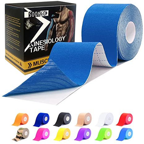 SOONGO Kinesiotapes Kinesiologie Tape Physio Muskeln Wasserfest Sport Tape Elastische Bandage Gute Hypoallergen