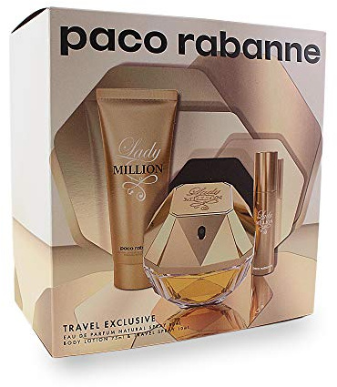 Paco Rabanne Lady Million Edp Spray 80 ml + Bl75 +Ts10 150 g