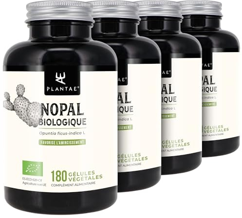 NOPAL BIOLOGIQUE * PACK DE 4 POTS * 470 mg / 720 gélules * Cardiovasculaire (glucose), Digestion, Poids