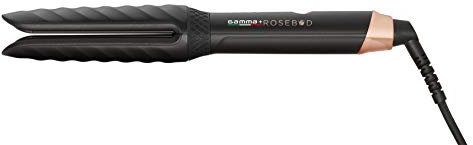 GAMMAPIU' Arricciatore 2 in 1 Rosebud, Ferro Arricciacapelli Professionale e Piastra per Capelli in Ceramica, 4 Regolazioni di Temperatura, Impugnatura Anti Scivolo, Rivestimento Anti Scottatura
