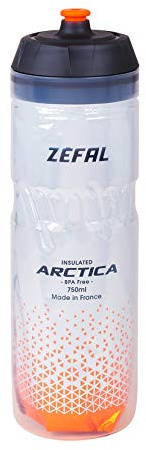 Zéfal Arctica, Borraccia Termica per Bicicletta Unisex Adulto, Arancione, 750 ML, Polipropilene