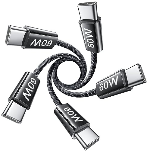 LISEN USB C Kabel, 60W C auf C Typ Schnellladekabel [5er-Pack, 3.3FT] Typ C auf Typ C für Samsung S23 S22 S21 Note 20 Ultra, Google Pixel 7 6 Pro, iPad mini/Pro, iPad Air 4, MacBook Pro 2020