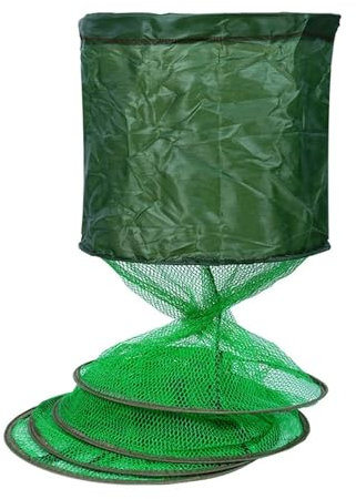 YMYGCC Pêche Piège Net Panier à Poisson Pliable Poisson Vivant piège Cage Filet Pliant étanche Collage revêtement Anneau Cage matériel de pêche 883 (Color : 25x200cm)