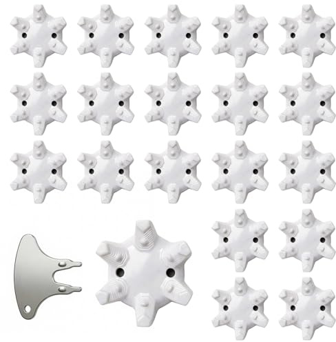 Golf Shoe Spikes,20 Pcs Golf Spikes Replacements with 1 Pcs Golf Shoe Cleats Wrench Easy Installation Second Generation (White Grey) LONGKUN