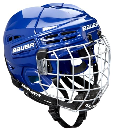 Bauer Prodigy Hockey Helmet Combo with Facemask Cage, Youth Size (Royal Blue)
