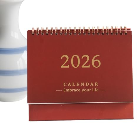Xijobido Calendrier de bureau | 12 mois de juillet 2025 à décembre 2026 | Décoration d'intérieur pour planification quotidienne, date d'enregistrement, vacances, anniversaire, enseignants