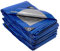 New Brackit Heavy Duty PE Blue Tarpaulin; Extra Large 5m x 8m / 16.4ft x 26.2ft; Thick Woven 140GSM Waterproof Double-Sided Fabric - Supreme Versatility for Covering, Protecting (1 Pack)