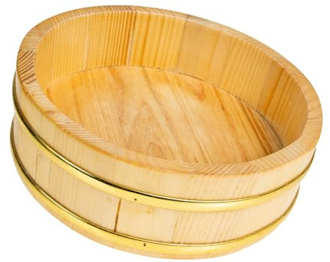 Housoutil Holz Sushi Reisschale Hangiri Sushi Oke Reis Mischung Wanne Food Storage Eimer Eimer Japanischer für Heimrestaurant Küche Khaki