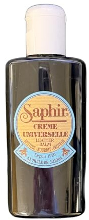Saphir Creme Universelle Leather Balm 150ml - For Smooth Leather- Black