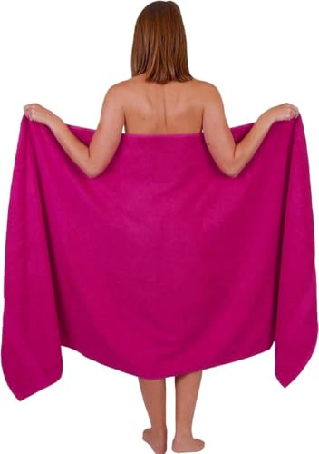 Wholesale Trade Dealz Extra Large Bath Sheet 100 x 200 cm Super Jumbo Big Bath Sheets Towels Beach Body Wrap XL Bath Towels 600-GSM (Pink)