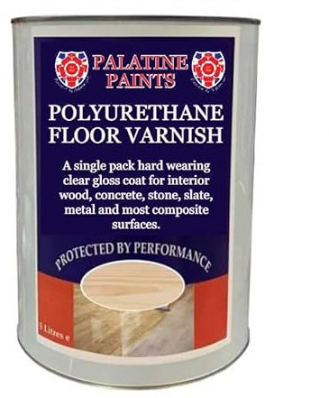 Polyurethane Floor Varnish Clear - Hard Wearing Floor Varnish for Wooden Flooring (2.5 Litre)