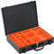 ALUBOX Sortimentsbox Kleinteilekoffer Stahlblech pulverbeschichtet mit 18 Einsatzkästen - 40 x 28 x 7 cm - schwarz