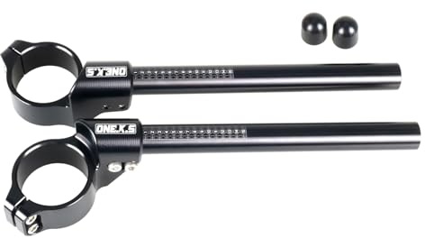 ONE.K.S 47 mm/1.85 in Motorcycle CNC Racing Refit Clip On Handle Bars Front End Upper Top Clamp For YAMAHA YZF-R3 R25 2019-2025 (Black)