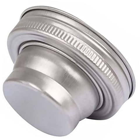 MAGICLULU Stainless Steel Cocktail Shaker Jar Lids for Pepper and Flour Functional Jar Cap Strainer for Home Bar and Kitchen Use