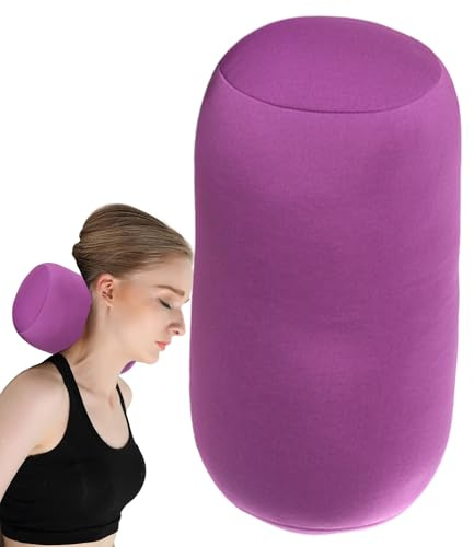 Traversin en microbilles - Coussin cylindrique extra doux pour le cou - Soutien du cou et du dos - Pour voiture, avion, voyage et maison