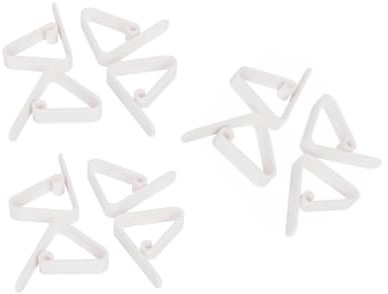 GUTEINTE Fermatovaglia in plastica, Tovaglia Clip Trasparenti, Resistente e Robusta, per Tavoli Esterni Feste in Giardino Terrazzo Barbecue Picnic (24, Bianco Puro)