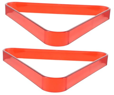 Gogogmee Set 2 Pezzi Triangolo da Biliardo Mini in Plastica PC Robusta Porta Palle per Tavolo da Biliardo Domestico e Sala Giochi Accessori Organizzatore Standard