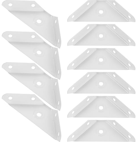 BESTYASH 12 pièces Équerres Renfort Triangulaires Degrés Acier pour Fixation Meubles et Étagères Supports Robustes pour Armoires Dressings et Meubles Suspendus