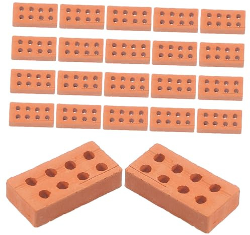 UPKOCH Set da 150 Pezzi di Mini Mattoncini in Argilla per Costruzioni Fai da Te, Modelli di Mattoni Staccabili, Accessori per Paesaggio e Decorazioni da Giardino, Kit Creativo