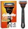 Gillette Fusion5 Power Rasoir Pour Homme, 1 Manche Gillette Power, 1 Recharge De Lames, Avec Bande Lubrifiante Pour Une Glisse Très Fluide