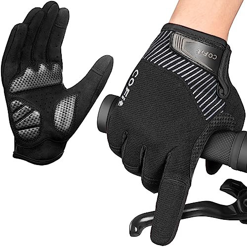 COFIT Anti-Rutsch Fahrrad Handschuhe, Unisex Vollfinger Handschuhe Touchscreen Fahrrad Handschuhe für BMX ATV MTB Radsport, Straßenrennen, Fahrradfahren, Klettern, Bootfahren