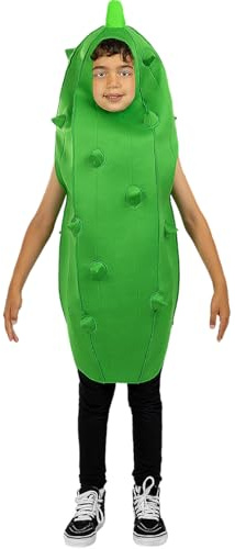 Funidelia | Déguisement de cornichon pour fille et garçon Nourriture, Boissons - Déguisement pour Enfant et accessoires pour Halloween, carnaval et fêtes - Taille 7-12 ans - Vert