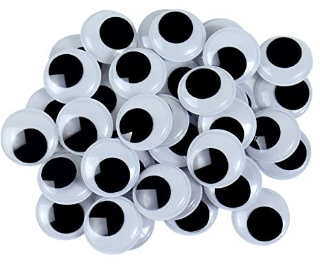 240Pcs Googly Eyes with Self-Adhesive Black White Small Plastic Wiggle Stickers Eyes for Shcool DIY Crafts Projects, Halloween Christmas DIY Craft Decorations