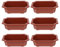 Operitacx 6pcs Bonsai Tree Pots, 9 Inches Plant Pots with Drainage Holes, Small Flower Pot, Plastic Square Growing Pots 9.4 X 6.7inches