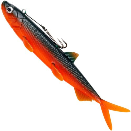 Madcat Wallerköder zum pelagischen Angeln auf Wels 21cm 75g Pelagic Cat Lure, Farbe:Tomato