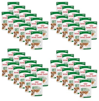 Royal Canin Mini Ageing 12+ | Lot de 4 | 4 x 12 x 85 g | Aliment Complet pour Chiens âgés de Petite Taille | Peut Aider à Soutenir la santé rénale des Chiens | en Sauce