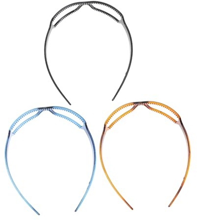 SKISUNO Lot de 3 Bandeaux Cheveux pour Femmes Design Lunettes en Pc, Chic et Élégant, Accessoire Cheveux Lavage du Visage Quotidien