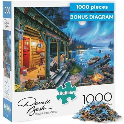 Buffalo Games - Moonlight Lodge - 1000 Piece Jigsaw Puzzle for Adults