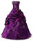 Zorayi Élégant Robes de soirée Longue Robes de mariée Robes de Bal Femmes Taffetas A-Ligne Dos Nu Violet Taille 36