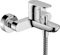 hansgrohe Rebris S - Badewannenarmatur Aufputz für 2 Verbraucher, Mischbatterie Badewanne mit Auslauf Länge 17,3 cm, Einhebelmischer Wanne, Chrom, 72859670