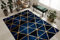 rugsx Exklusiv Emerald Teppich Glamour, stivoll, Marmor, Dreiecke dunkelblau/Gold 80x150 cm