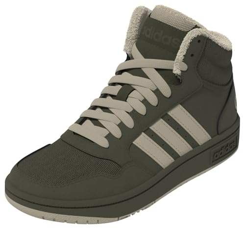 adidas Unisex - Bambini Hoops Mid 3.0 Shoes Kids, Night Cargo / Clay Brown / Core Black, 28 EU