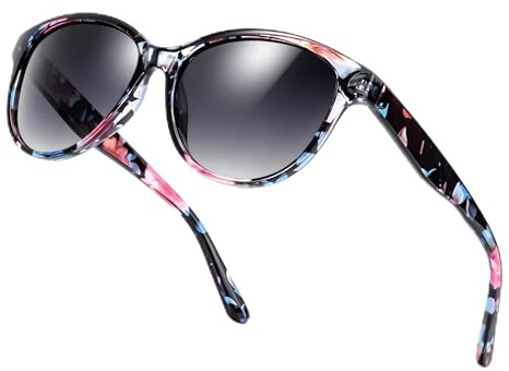 Myiaur Polarised Sunglasses for Women Retro Sunglasses Anti-Glare UV 400 Protection
