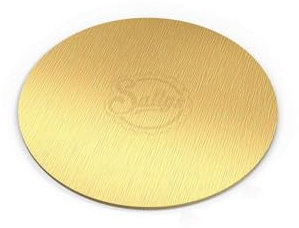Sallys Cake Boards Gold 4 mm Stärke Aus stabilem leichten Karton mit lebensmittelecher Aluminiumbeschichtung - Kuchenunterlage, Tortenunterlage, Tortenplatten, Cakeboard (Ø 25 cm)