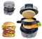 Sandwich Toaster Burger Maker, Panini Press with Egg Rings and Timer, Efficient Non-Stick Heating Plates, for Hamburgers, Waffles Snacks and A Quick DIY Breakfast (Grey)