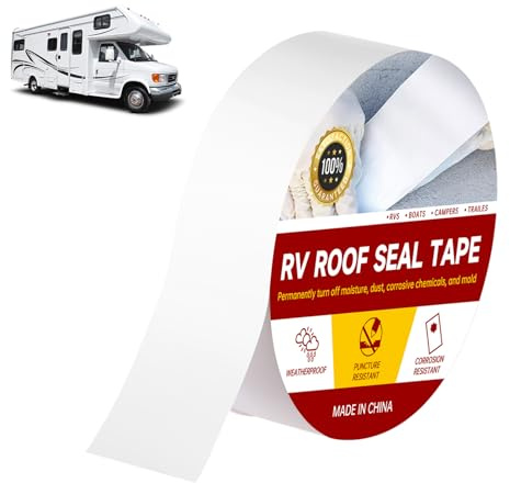 2 Inch x 16.4 Feet White RV Roof Sealant Tape - Weatherproof Stop Leak Seal Tape for RV, Camper, Trailer, Boat Sealing & Repair