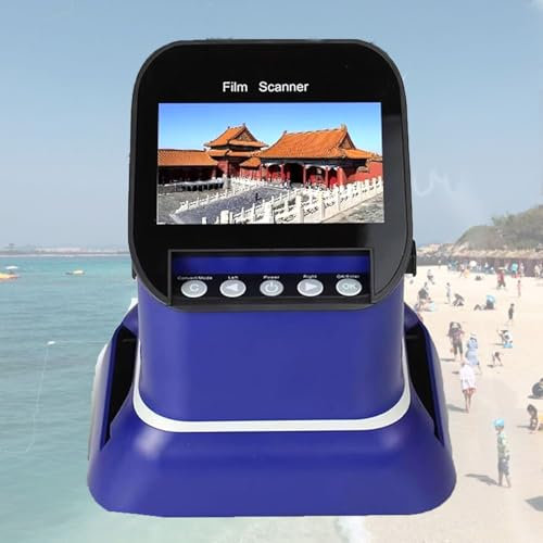 Escáner digital de películas y diapositivas, visor de diapositivas de alta resolución de 4,3, convierte 35 mm, 135, 120, 126, 127 negativos y diapositivas a JPEG digital, con tarjeta de memoria 8G